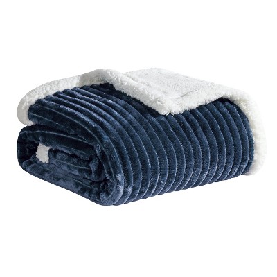 Plazatex Soft Plush Corduroy High Pile Fleece Lined Oversized Blankets All Season Comfort for Bedroom or Lounging on Couch