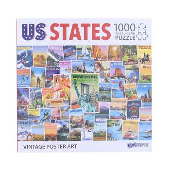 UT Brands US States Vintage Poster Art 1000 Piece Jigsaw Puzzle
