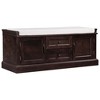 YOOCOZZ Solid Wood Storage Shoe Bench with Removable Cushion,2 Cabinets and 2 Drawers - 4 of 4