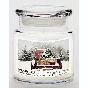 Courtside Market Red Christmas Truck Hot Cocoa 18oz Soy Wax Candle Glass Jar & Lid - 1 of 3