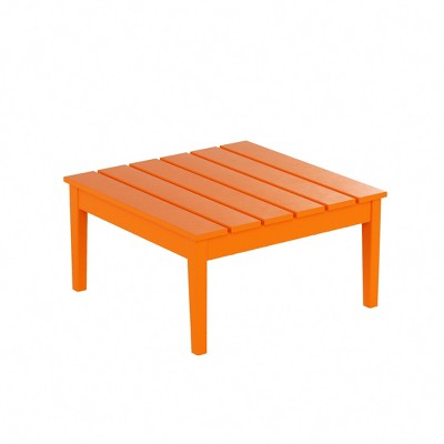 WestinTrends 32" Orange HDPE Adirondack Outdoor Coffee Table