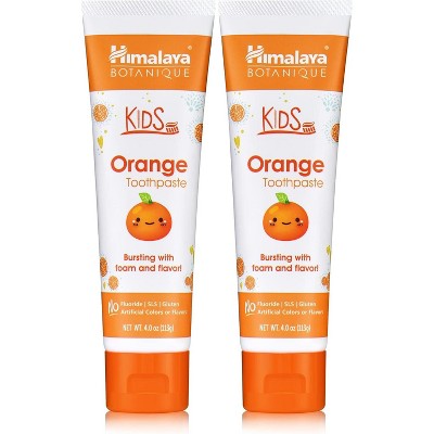 Himalaya Botanique Kids Toothpaste, Orange Flavor 4 oz, 2 Pack