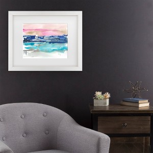 Trademark Fine Art Jennifer Goldberger Indigo Sunset I Matted Framed Art - 1 of 4
