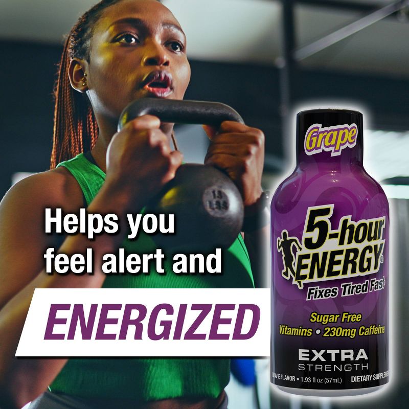 5 Hour Energy Extra Strength Shot Dietary Supplement - Grape - 10pk, 4 of 10