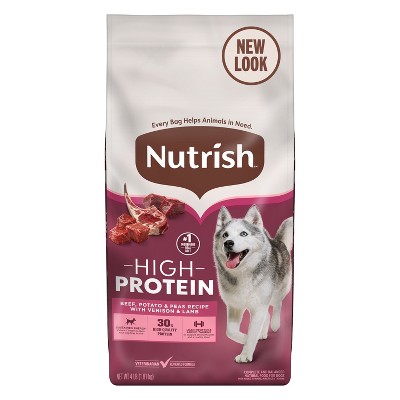 Nutrish High Protein Real Beef, Potato & Peas Flavor Recipe with Venison and Lamb Dry Dog Food