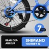 INFURNIC Bicycles 20 Inch Kids Bike with 7 Speeds and Front Suspension for Teens and Children, Blue, 54"*23"*31.5" - 3 of 4
