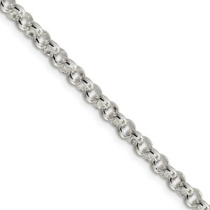 Black Bow Jewelry 4.75mm Sterling Silver Solid Belcher (Rolo) Chain Necklace - 1 of 4