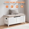 Storage Bench 39.4” Wooden Chest Storage Box with 2 Safety Hinges, Large Entryway Benches with Flip-Top, for Living Room, Bedroom, Easy Assembly - 3 of 4