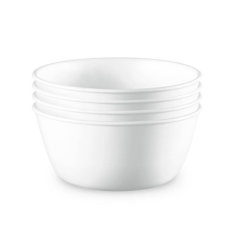 Corelle 4pk Glass Vitrelle 28oz Dinner Bowls White, 1 of 7