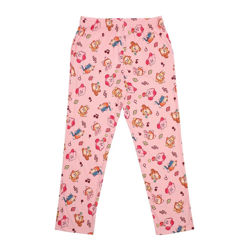 Kirby Pink Adult Womens Sleep Pants - Cozy Nightwear for Gamers, 3 of 4
