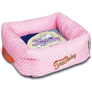 Touchdog Polka-Striped Designer Premium Squared Dog Bed - 1 of 2
