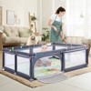 PAPAMIA 60" x 60"Baby Playpen for Babies and Toddlers with Patent Protection,Black - 3 of 4