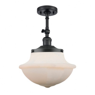 Oxford - 1 Light Adjustable Semi-Flush Mount In Traditional Style-15.5 Inches Tall and 11.75 Inches Wide