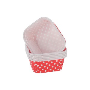 Unique Bargains Cupcake Liners Pattern Square Cup Disposable Laminated Paper 3.35"x3.35"x1.38" 50 Pcs - 1 of 4
