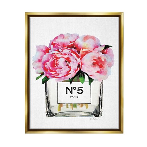 Stupell Industries Pink Rose Bouquet and Fashion Designer Bookstack Canvas Wall Art - 16 x 20