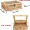 BRINJOY Woven Rattan Display Box with Clear Lid & Metal Clasp - 11x7.1x4 inch Rectangular Storage Box for Snacks, Remotes, Home Decor - 2 of 4