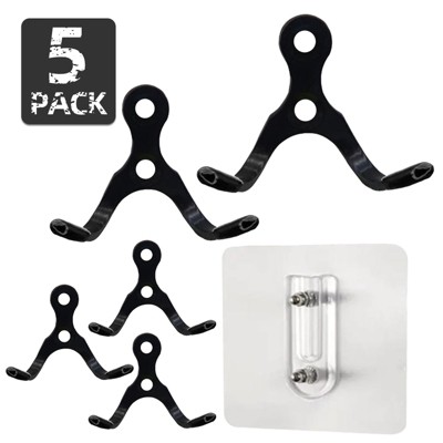 Phiestina Stainless Steel Double-Hung Hooks for Multi-Functional Use