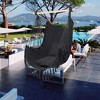 Hammock Chair Hanging Rope Swing Max 500 Lbs Indoor Outdoor Hammock Swing Chair, Boho Hanging Chair Bedroom Patio Black - 3 of 4