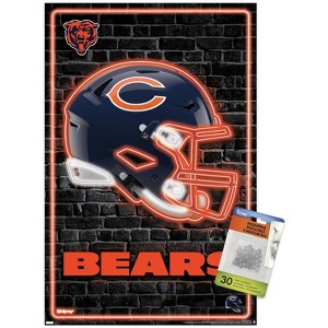 Trends International NFL Chicago Bears - Neon Helmet 23 Unframed Wall Poster Prints - 1 of 4