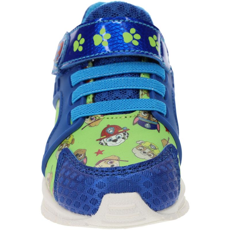 Paw Patrol Running Shoes for Toddlers, Paw Patrol Mismatch Sneaker with Hook-and-Loop Strap, Blue/Green, Toddler Size 7 to Little Kid Size 12, 4 of 8