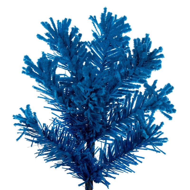 Vickerman Artifical Flocked Turquoise Pencil Fir Christmas Tree, 2 of 4