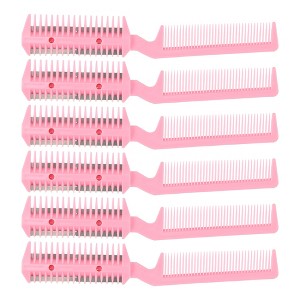 Unique Bargains Women's and Men's Split Ends Dual Edge Razor Comb Hair Trimmer Comb 6 Pcs - 1 of 4