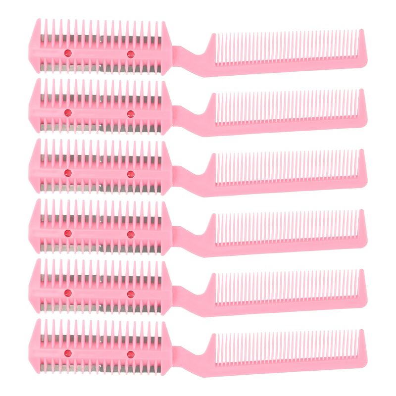Unique Bargains Women's and Men's Split Ends Dual Edge Razor Comb Hair Trimmer Comb 6 Pcs, 1 of 7