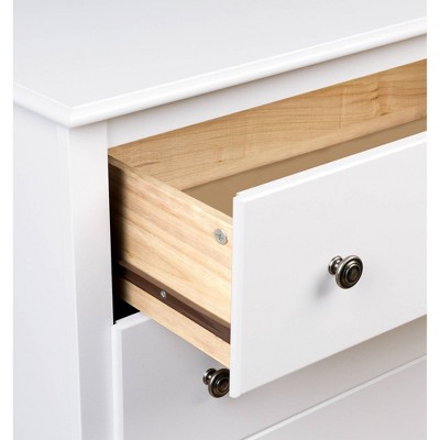 Elegant Fremont White Nightstand with Curved Edges and 2 Drawers