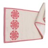 Holiday Table Runner 0.25 in Polyester Cream Red Embroidered Snowflake 72 x 14 By Melrose - 3 of 3
