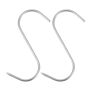 Unique Bargains Chicken Fish Beef Meat Hanging Drying Smoking Processing Stainless Steel S-Hook 2 Pcs - 1 of 3