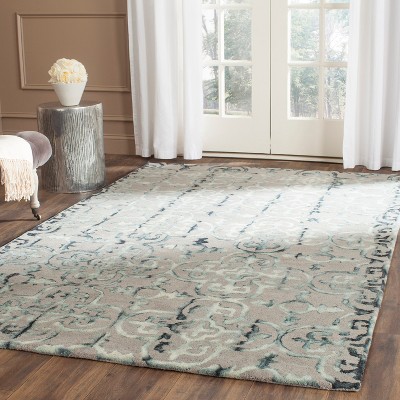 Charcoal Grey Hand-Tufted Wool Rectangular Area Rug, 3' x 5'