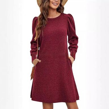 strapless open back dress Hatch Black Boiled Wool Ribbed knit Puff Sleeve Midi Dress – The Closet New  York