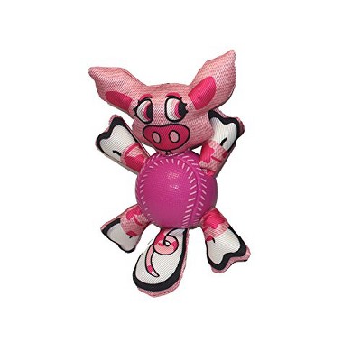 Multipet Pig ANI Balls Plush Animal with Squeaker and Ball Body