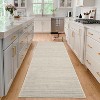 Modern Striped Rug  Soft Low Pile Area Rug for Living Room Bedroom Neutral Carpet with Non Slip Backing Contemporary Floor Rug for Home Decor - 3 of 4