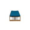 Kyoto 3pc Outdoor Acacia Wood Chaise Lounge Set with Cushions - Teak/Blue - Christopher Knight Home: Patio Armless Seating & Accent Table - 4 of 4