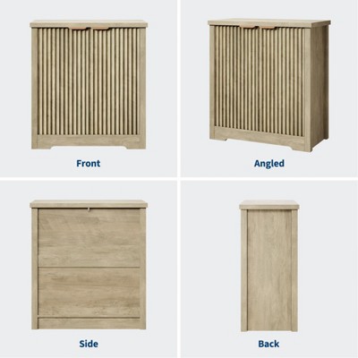 Fluted Buffet Sideboard Cabinet with Storage& Adjustable Shelf,Handle,Spacious Tabletop,Modern Wood