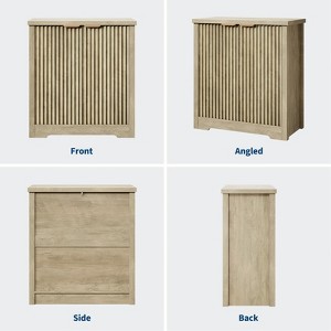Fluted Buffet Sideboard Cabinet with Storage& Adjustable Shelf,Handle,Spacious Tabletop,Modern Wood - 1 of 4