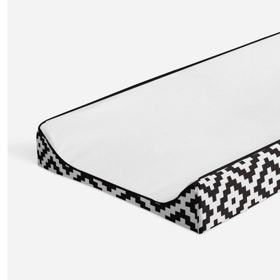 Bacati - Love Black/White Diamond Plush Changing Pad Cover