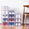 Racxily 8 Pack Clemate Upgraded X-Large Shoe Storage Box,Shoe Box Clear Plastic Stackable,Drop Front Shoe Box with Clear Door,Shoe Organizer - 2 of 4