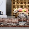 Coucheta Floral Area Rug Indoor Non-Slip, Vintage Distressed Machine Washable Throw Carpet for Bedroom Kitchen Living Room,Multi-Color & Size - 3 of 4