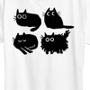 Women's - Instant Message - Sketched Black Cats Short Sleeve Graphic T-Shirt - 2 of 4