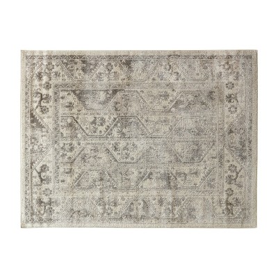 LIVN CO. Geometric Traditional Vienna Tiled Border Area Rug