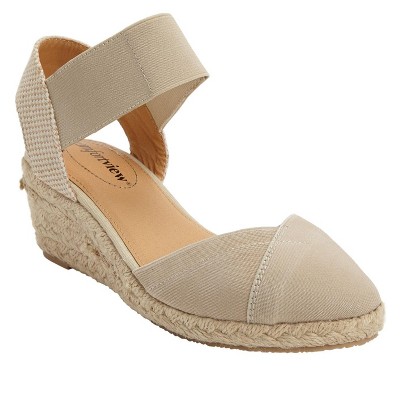 Comfortview Women's Wide Width The Abra Espadrille - 7 W, New Khaki ...