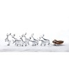 Nambe Miniature Figurin Set of 9 - Miniature Reindeer Figurines with Wooden Sleigh - Modern Holiday Figurine Set - Nambe Alloy Christmas Home Decor - 3 of 4