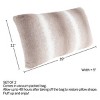 11x19” Plush Lumbar Pillows – Set of 2 Variegated Gray to White Pillow Inserts and Covers – For Bedroom or Living Room by Lavish Home - 2 of 4