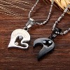 Matching Couple Necklace Set - Stainless Steel 'I Love You' Heart Puzzle (2 PCs) - 2 of 4
