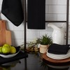 Design Imports  Recycled Cotton Waffle Dishtowel Set 6 Piece, 18X26", Black - 4 of 4