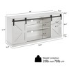 58" Farmhouse TV Stand and Entertainment Center for Televisions up to 65 Inchs,with Sliding Barn Doors and Storage Cabinets - 3 of 4