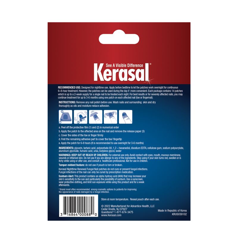 Kerasal Nighttime Fungal Nail Patches - 14ct, 3 of 6