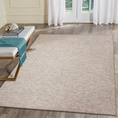 Ivory Flat Woven Synthetic Indoor/Outdoor Rug 3'3" x 4'11"